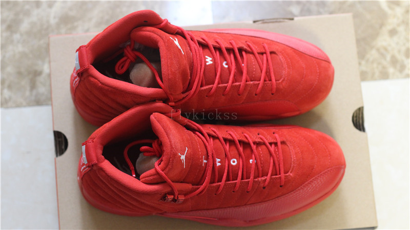 Authentic Air Jordan 12 Premium Red Suede